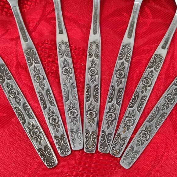 7X Tsp VTG Oneida Northland SECRET FLING Stainless Teaspoons - Picture 11 of 12